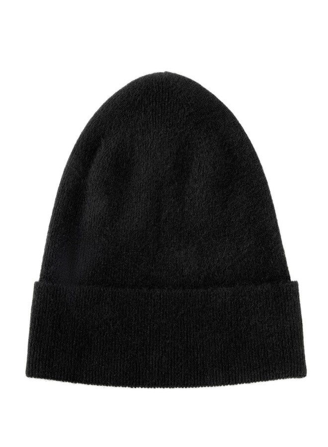 Lallier 100% Pure Cashmere Beanie for Women and Men, Cuffed Warm Hat with Gift Box (Black) - Image 2